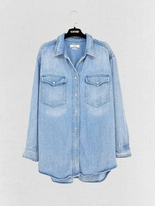 Pre - loved ISABEL MARANT ETOILE Washed Denim Size US 8 Jacket at Reems Closet