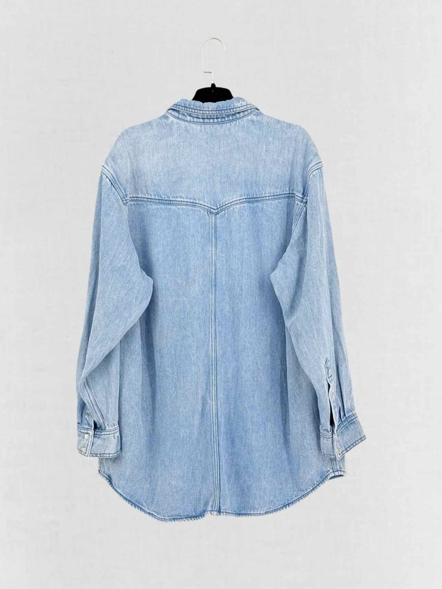Pre - loved ISABEL MARANT ETOILE Washed Denim Size US 8 Jacket at Reems Closet