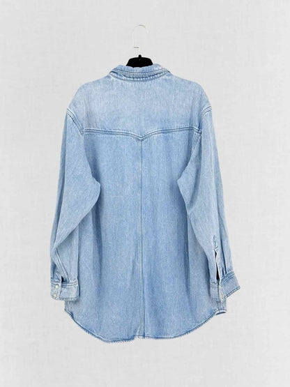 Pre - loved ISABEL MARANT ETOILE Washed Denim Size US 8 Jacket at Reems Closet