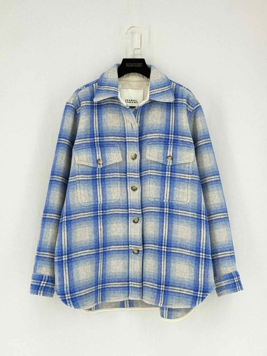 Pre - loved ISABEL MARANT Faxona Blue Multicolor Size US 4 Jacket at Reems Closet