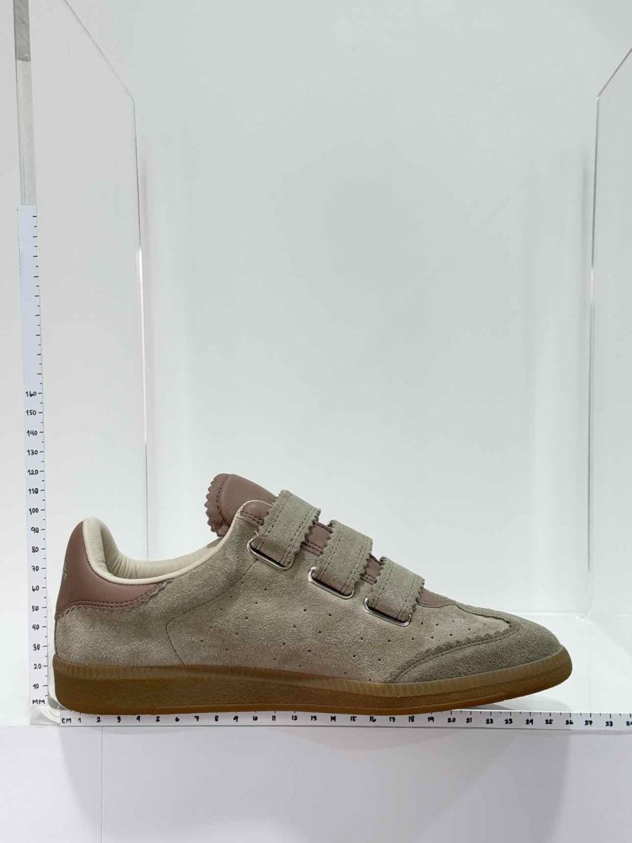 Pre - loved ISABEL MARANT Grey & Khaki w/ Pink Size EU 39 Sneakers at Reems Closet