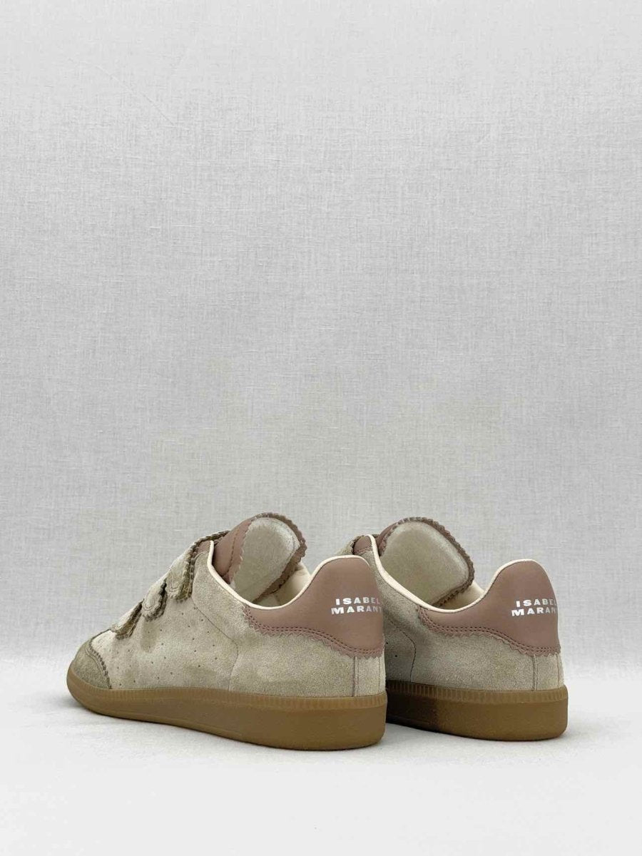 Pre - loved ISABEL MARANT Grey & Khaki w/ Pink Size EU 39 Sneakers at Reems Closet