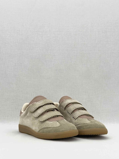 Pre - loved ISABEL MARANT Grey & Khaki w/ Pink Size EU 39 Sneakers at Reems Closet