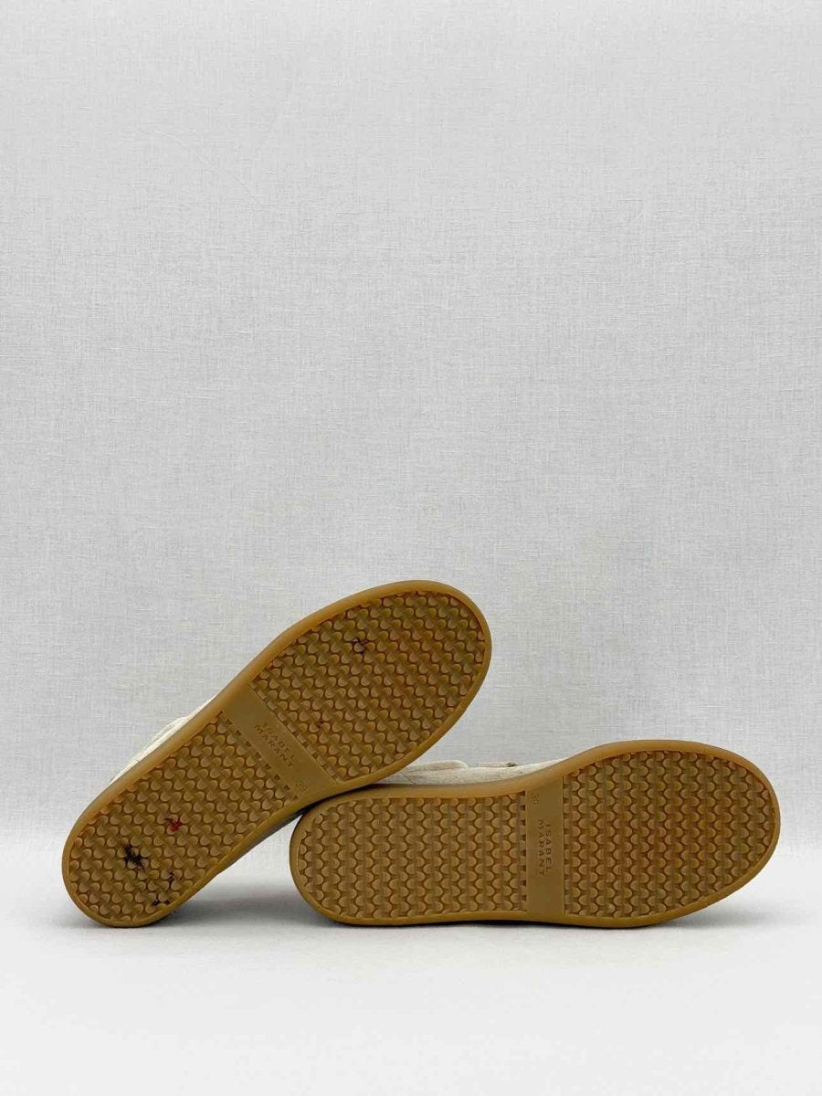 Pre - loved ISABEL MARANT Grey & Khaki w/ Pink Size EU 39 Sneakers at Reems Closet