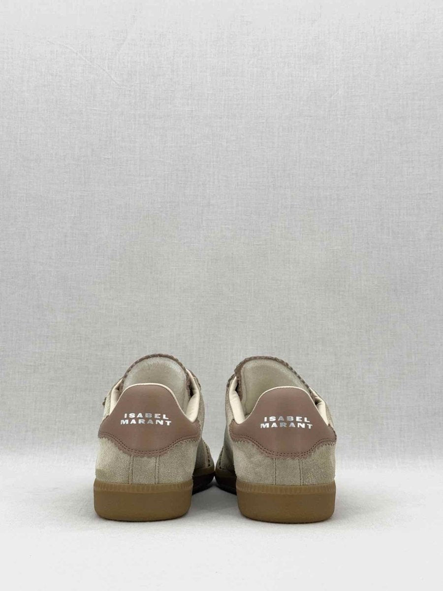 Pre - loved ISABEL MARANT Grey & Khaki w/ Pink Size EU 39 Sneakers at Reems Closet