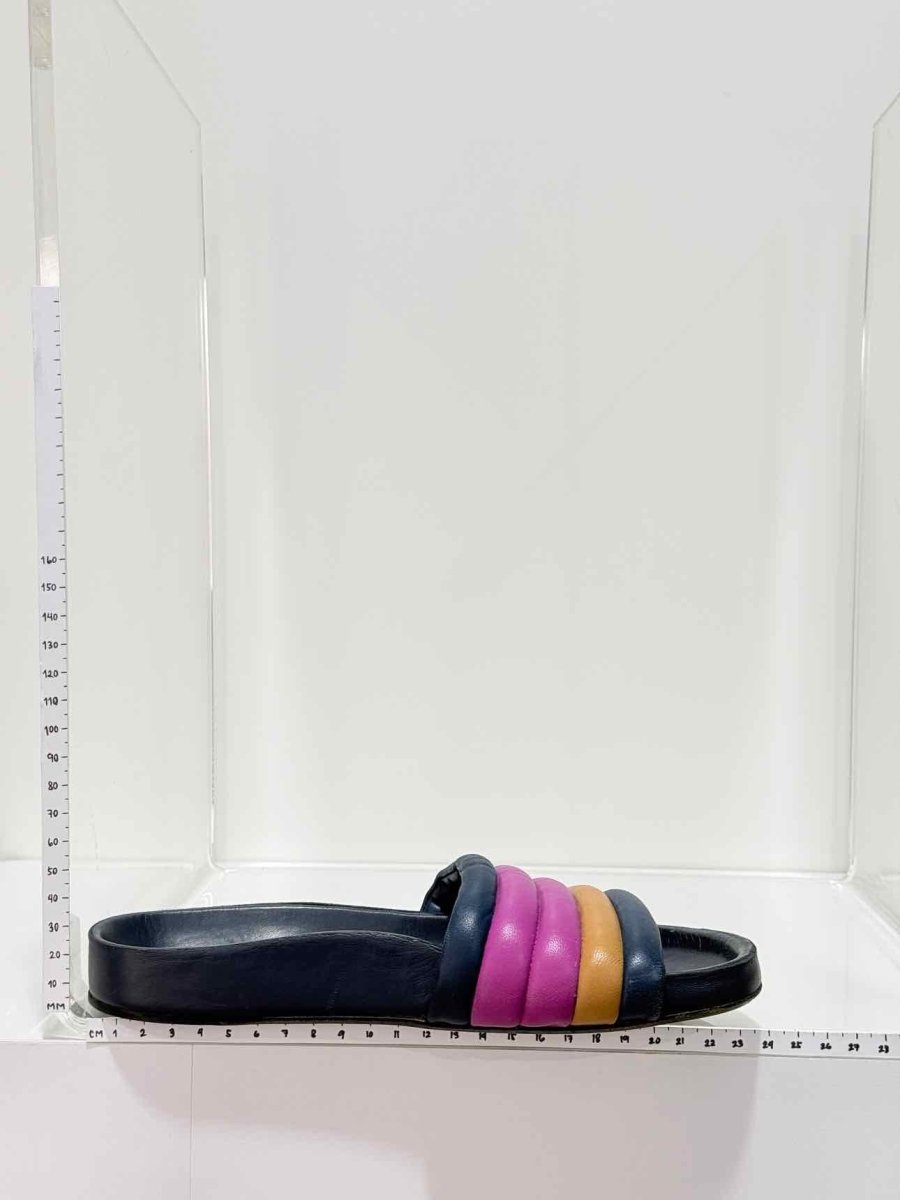 Pre - loved ISABEL MARANT Hellea Blue Multicolor Size EU 36 Slides at Reems Closet