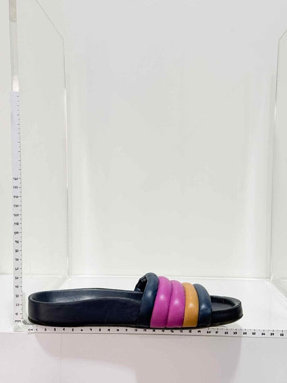 Pre - loved ISABEL MARANT Hellea Blue Multicolor Size EU 36 Slides at Reems Closet