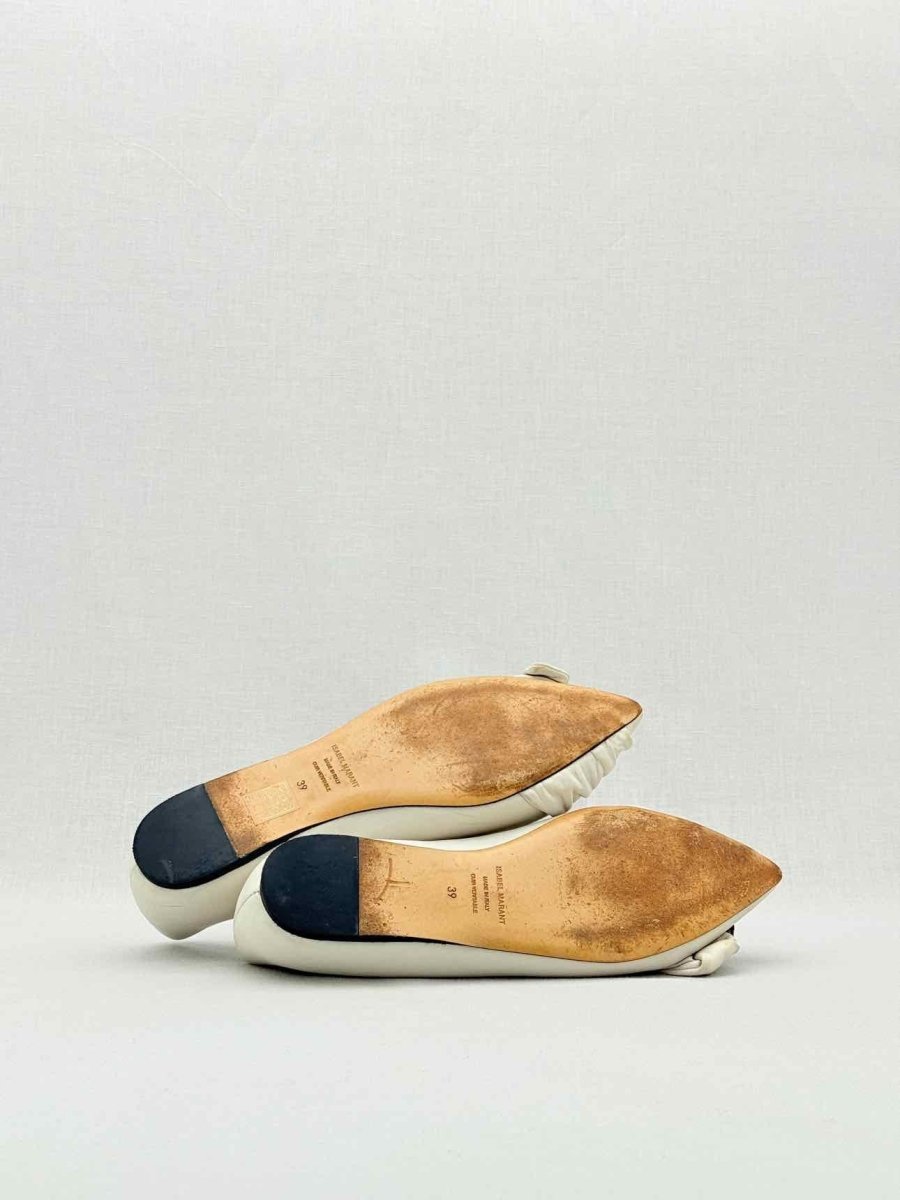 Pre - loved ISABEL MARANT Laagly Off - white Size EU 39 Ballerinas at Reems Closet