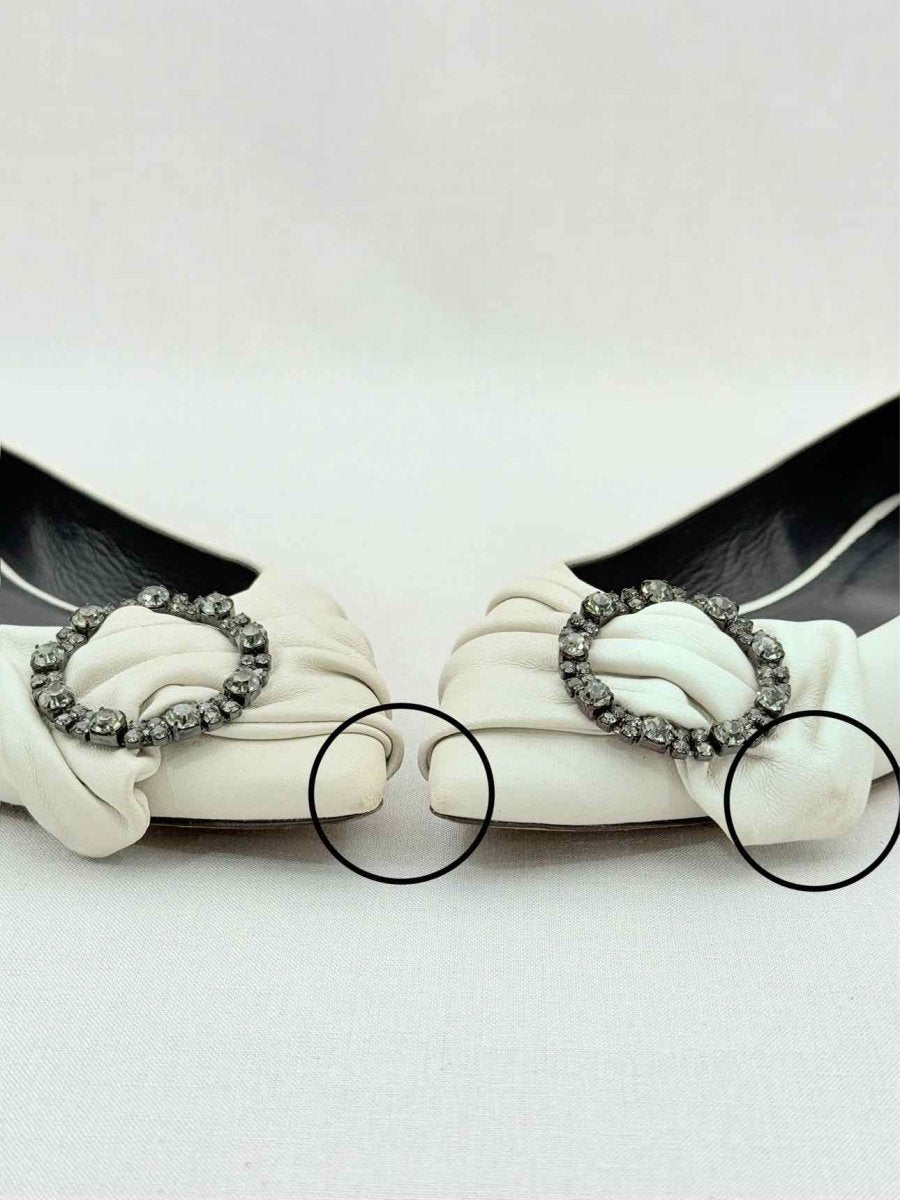 Pre - loved ISABEL MARANT Laagly Off - white Size EU 39 Ballerinas at Reems Closet