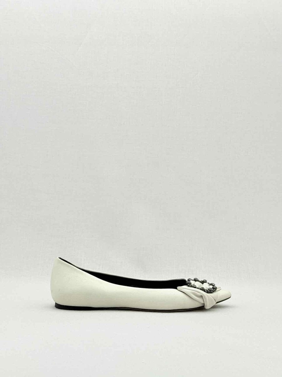 Pre - loved ISABEL MARANT Laagly Off - white Size EU 39 Ballerinas at Reems Closet