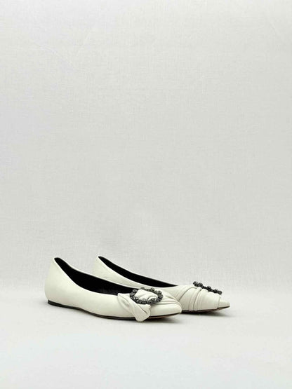 Pre - loved ISABEL MARANT Laagly Off - white Size EU 39 Ballerinas at Reems Closet