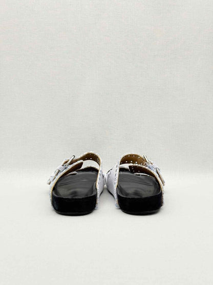 Pre-loved ISABEL MARANT Lennyo Light Blue Size EU 37 Slides at Reems Closet