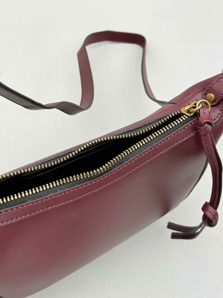 Pre-loved ISABEL MARANT Oskan Moon Burgundy Shoulder Bag at Reems Closet