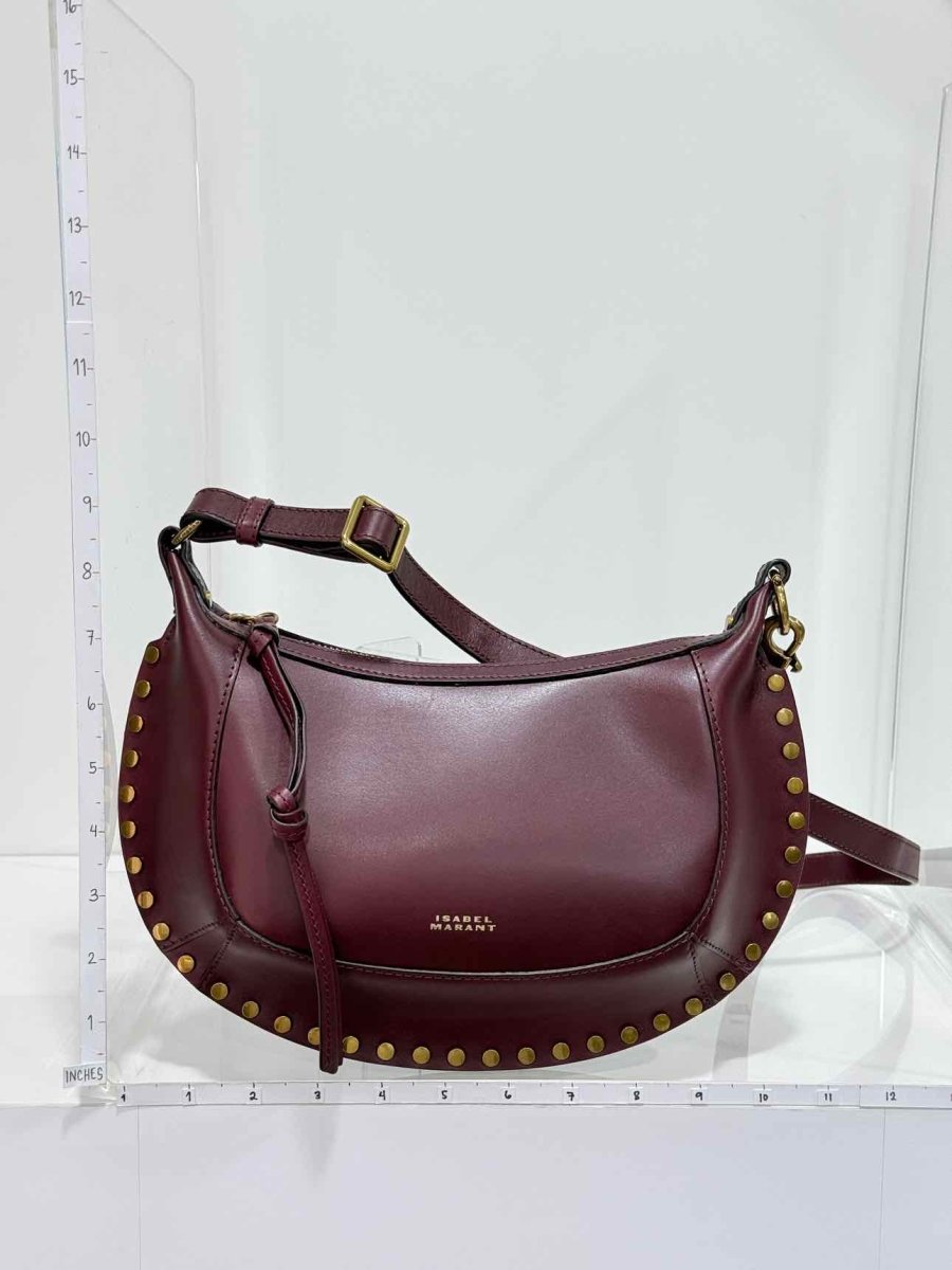Pre-loved ISABEL MARANT Oskan Moon Burgundy Shoulder Bag at Reems Closet