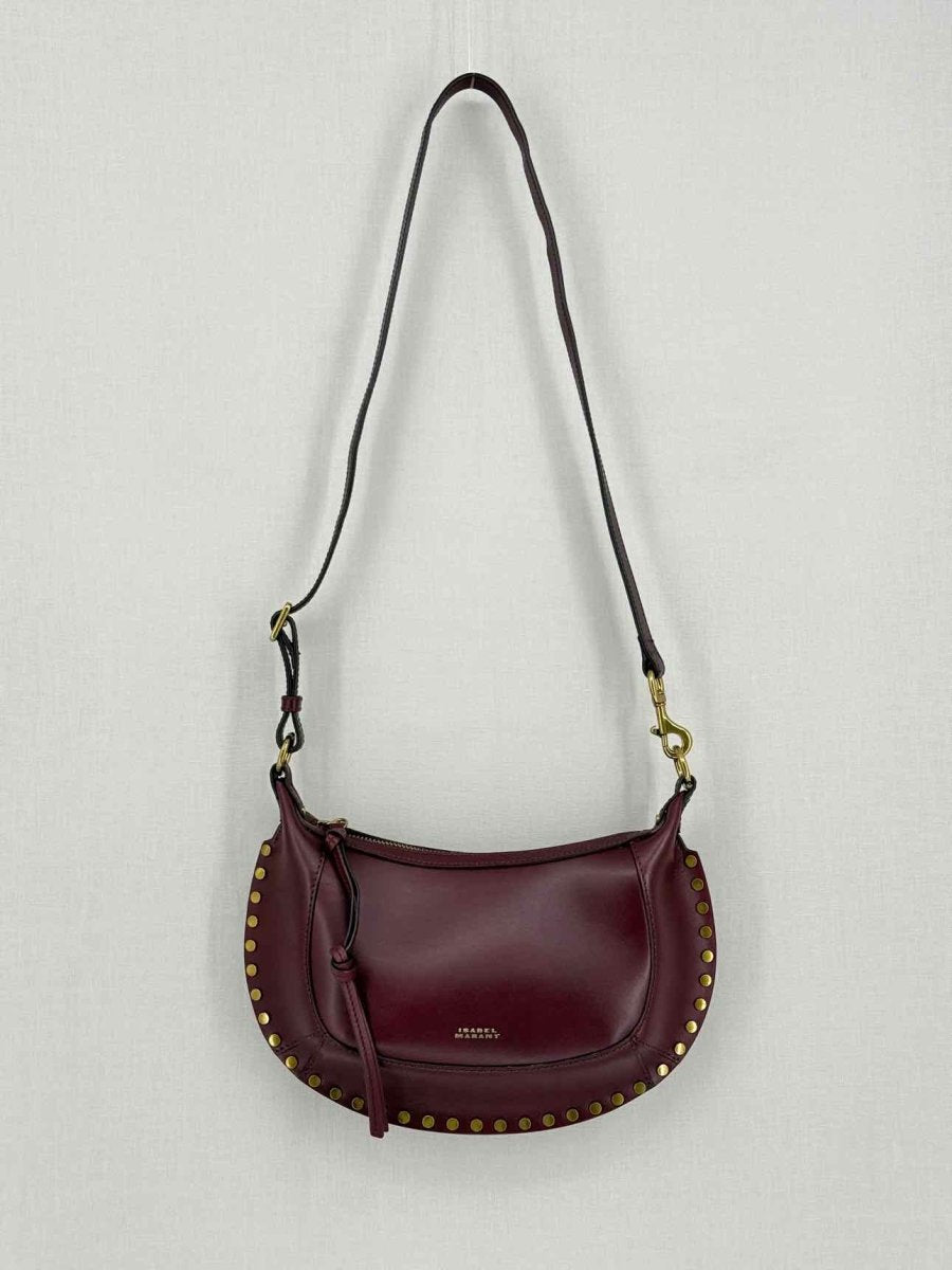 Pre-loved ISABEL MARANT Oskan Moon Burgundy Shoulder Bag at Reems Closet