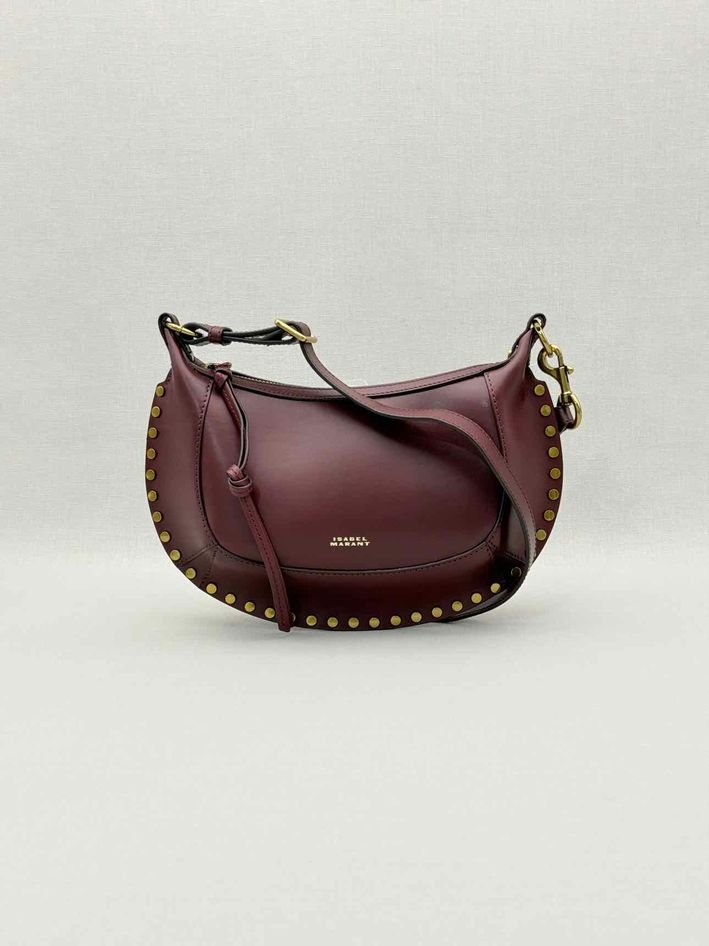 Pre-loved ISABEL MARANT Oskan Moon Burgundy Shoulder Bag at Reems Closet