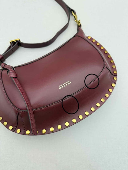 Pre-loved ISABEL MARANT Oskan Moon Burgundy Shoulder Bag at Reems Closet
