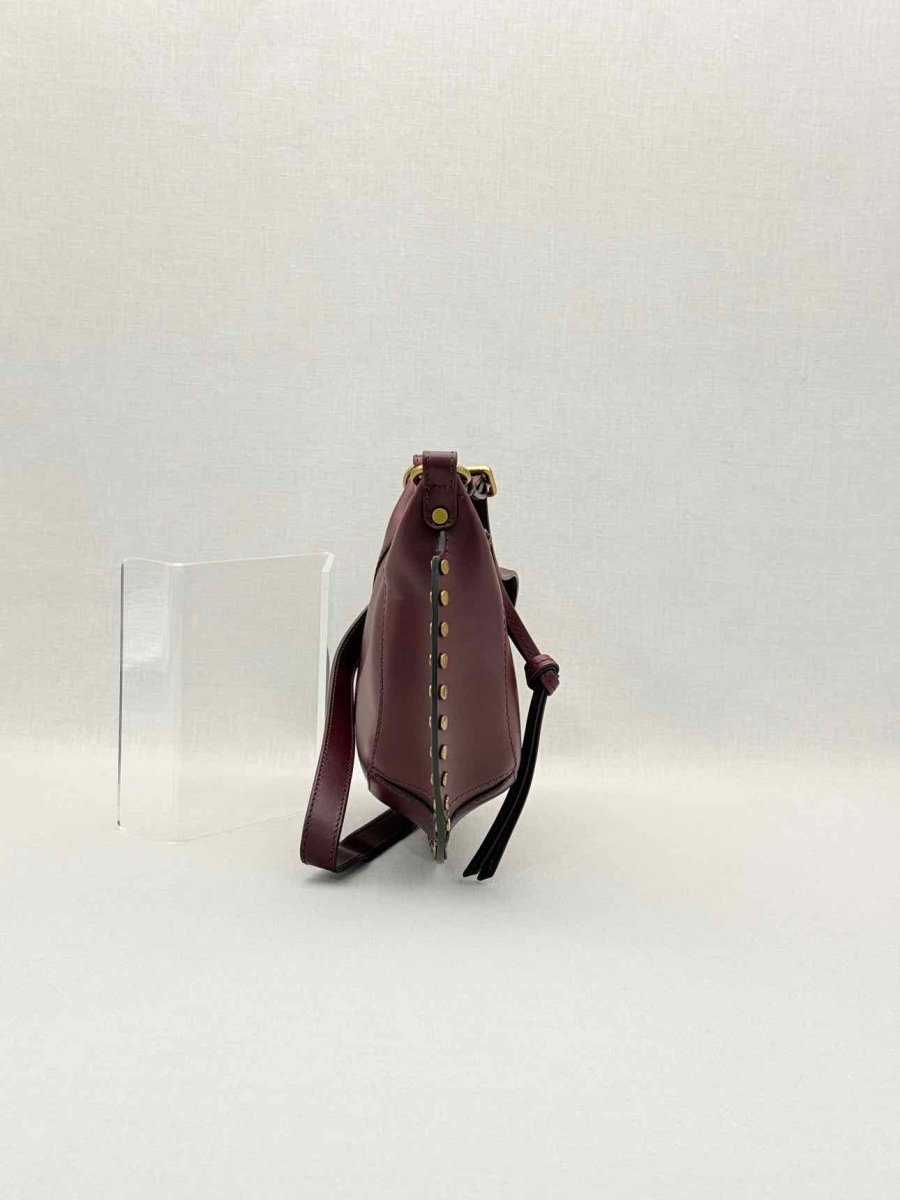 Pre-loved ISABEL MARANT Oskan Moon Burgundy Shoulder Bag at Reems Closet