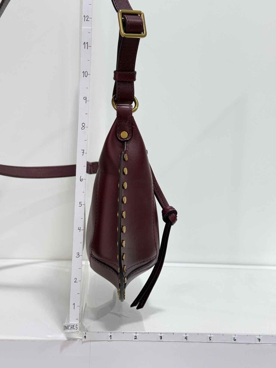 Pre-loved ISABEL MARANT Oskan Moon Burgundy Shoulder Bag at Reems Closet