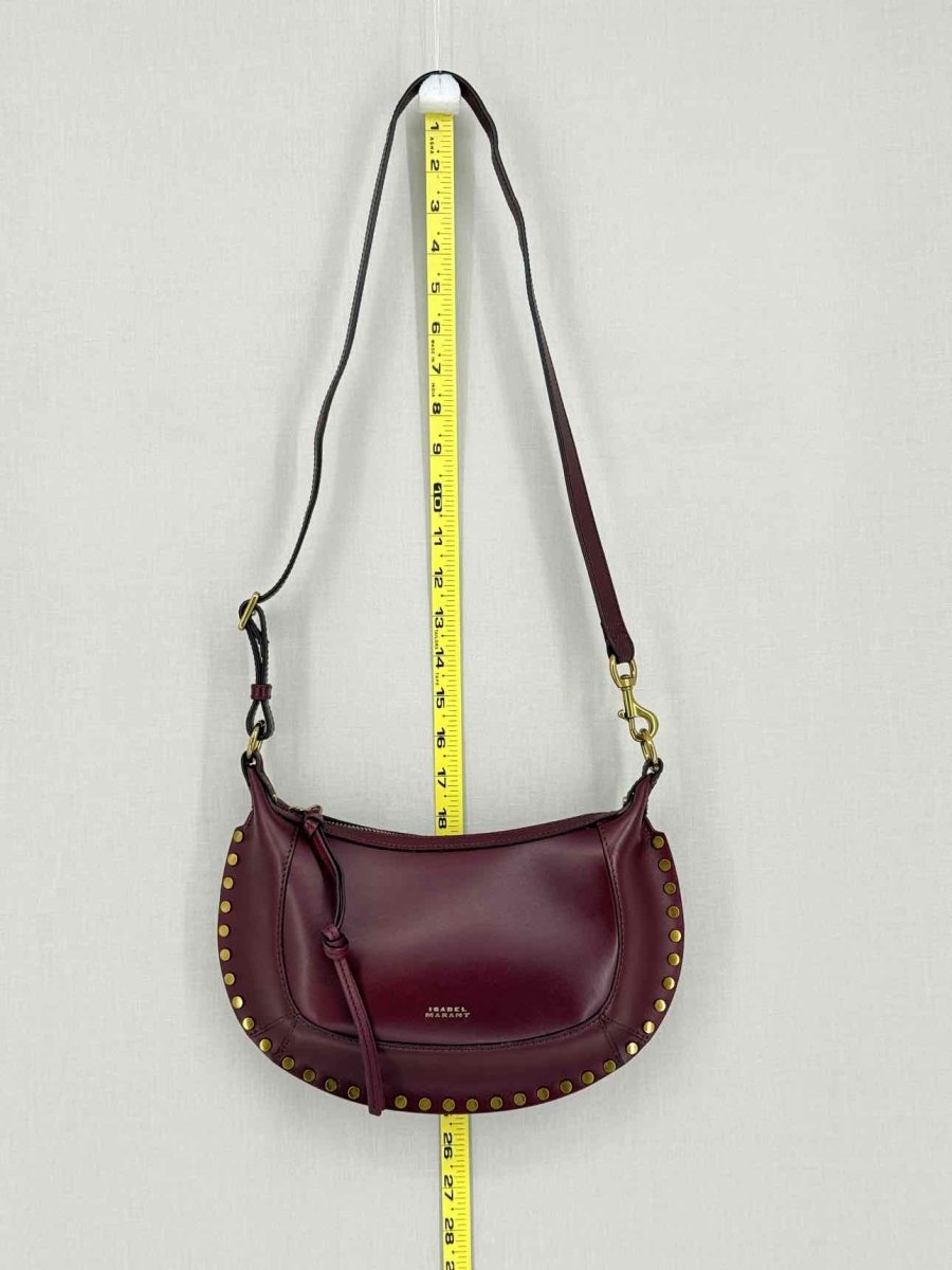 Pre-loved ISABEL MARANT Oskan Moon Burgundy Shoulder Bag at Reems Closet