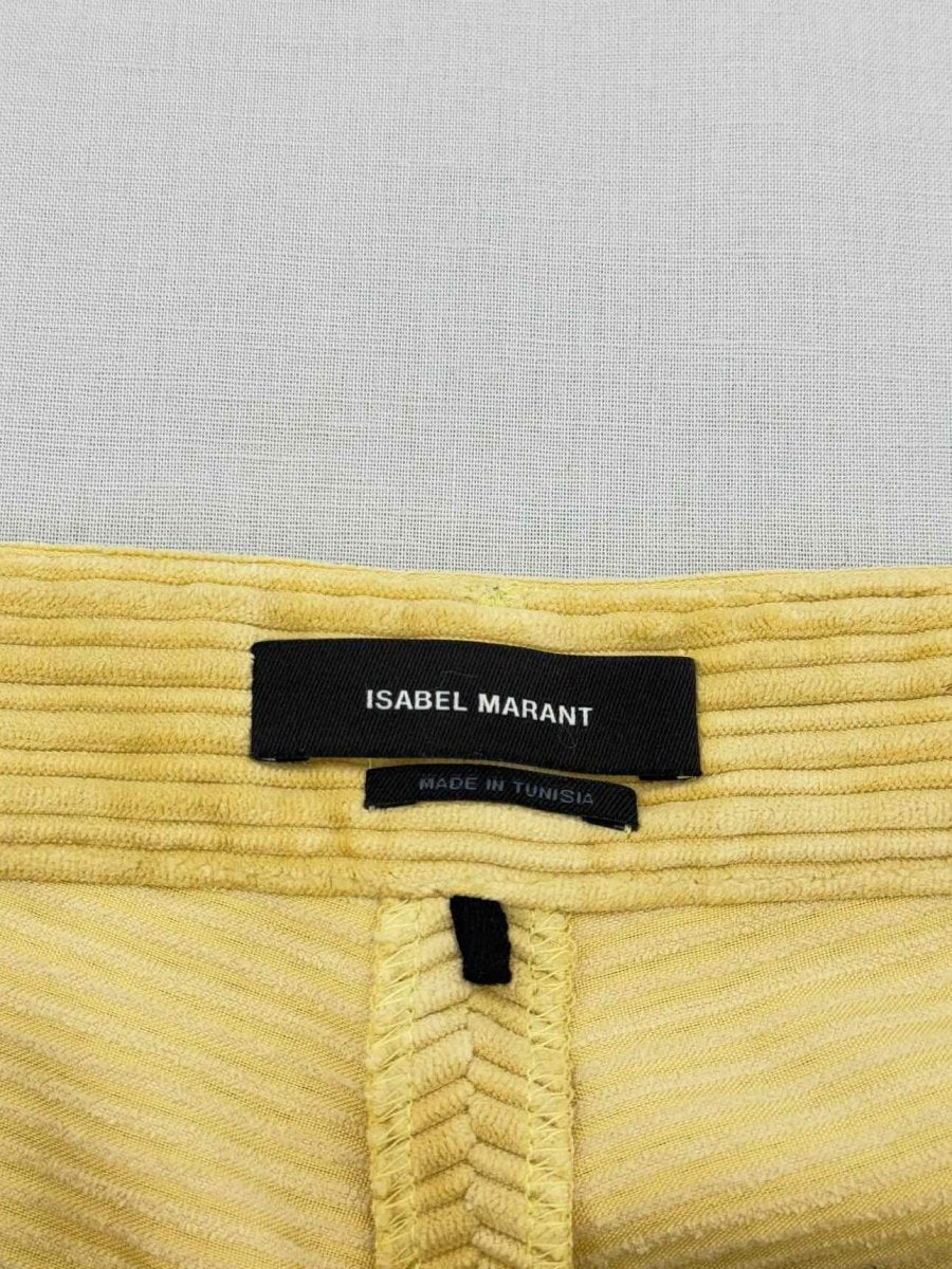 Pre - loved ISABEL MARANT Yellow Corduroy Size US 2 Jeans at Reems Closet