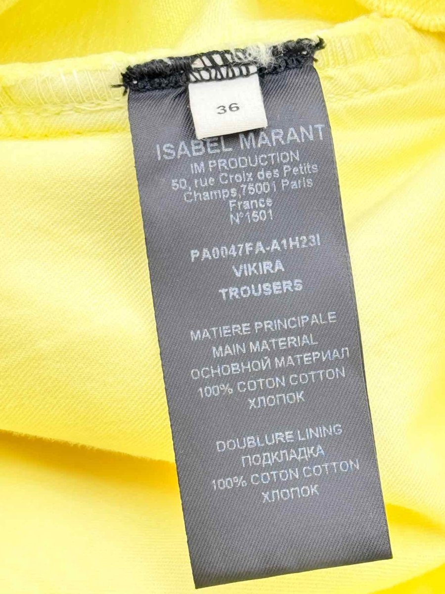 Pre - loved ISABEL MARANT Yellow Size US 4 Jeans at Reems Closet
