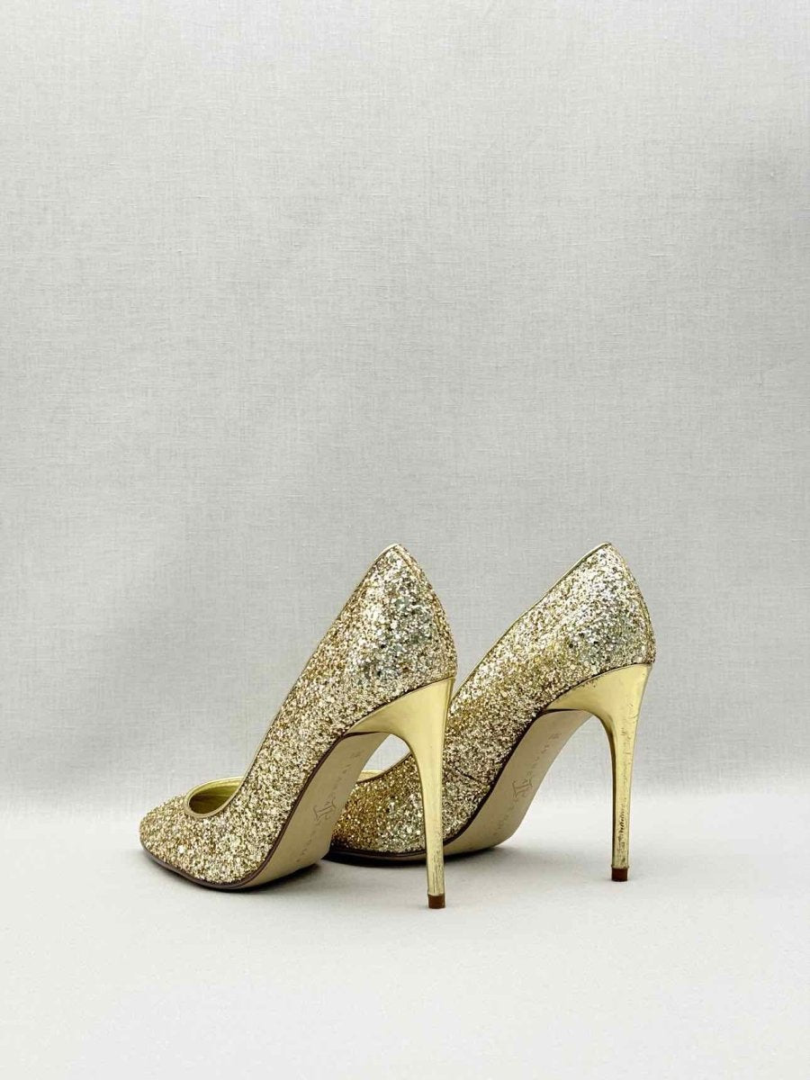 Pre-loved IVANKA TRUMP Carra Metallic Gold Size EU 37.5 Pumps at Reems Closet
