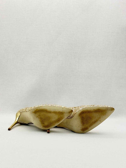 Pre-loved IVANKA TRUMP Carra Metallic Gold Size EU 37.5 Pumps at Reems Closet