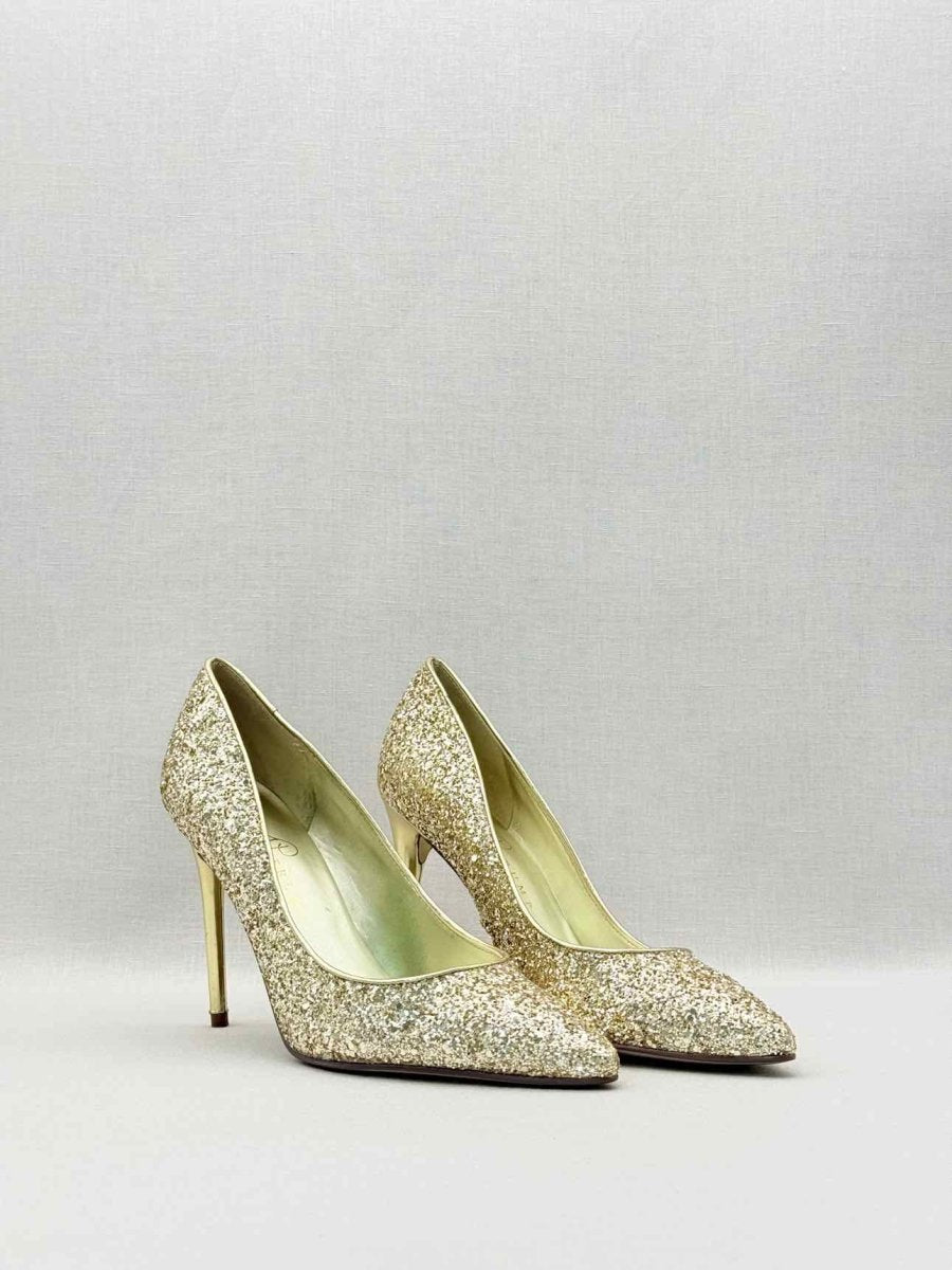 Pre-loved IVANKA TRUMP Carra Metallic Gold Size EU 37.5 Pumps at Reems Closet