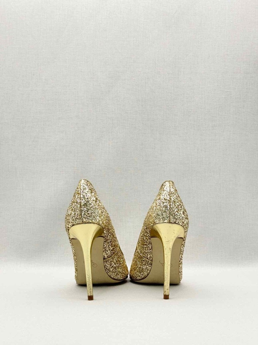 Pre-loved IVANKA TRUMP Carra Metallic Gold Size EU 37.5 Pumps at Reems Closet