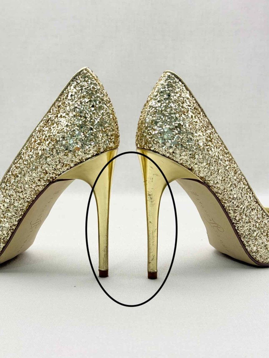 Pre-loved IVANKA TRUMP Carra Metallic Gold Size EU 37.5 Pumps at Reems Closet