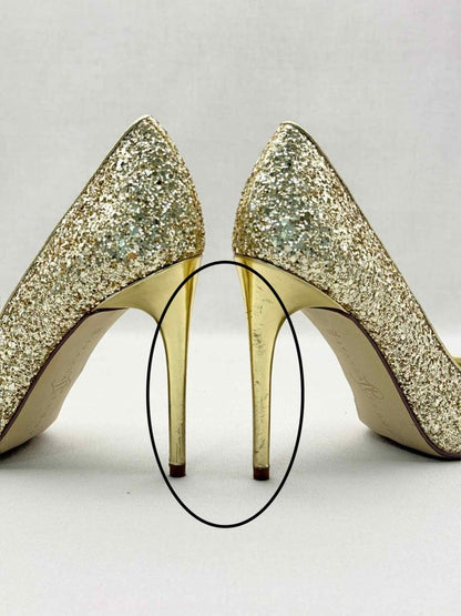 Pre-loved IVANKA TRUMP Carra Metallic Gold Size EU 37.5 Pumps at Reems Closet