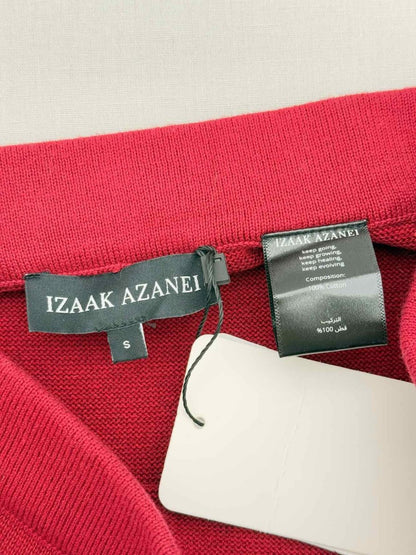 Pre - loved IZAAK AZANEI Red & Beige Frilled Size Small Long Skirt at Reems Closet