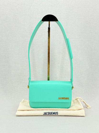 Pre - loved JACQUE LOUP Le Carinu Turquoise Shoulder Bag at Reems Closet