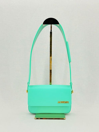 Pre - loved JACQUE LOUP Le Carinu Turquoise Shoulder Bag at Reems Closet