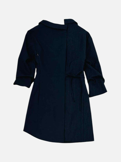 Pre - loved JACQUEMUS Asym Wrap Navy Blue Jacket at Reems Closet