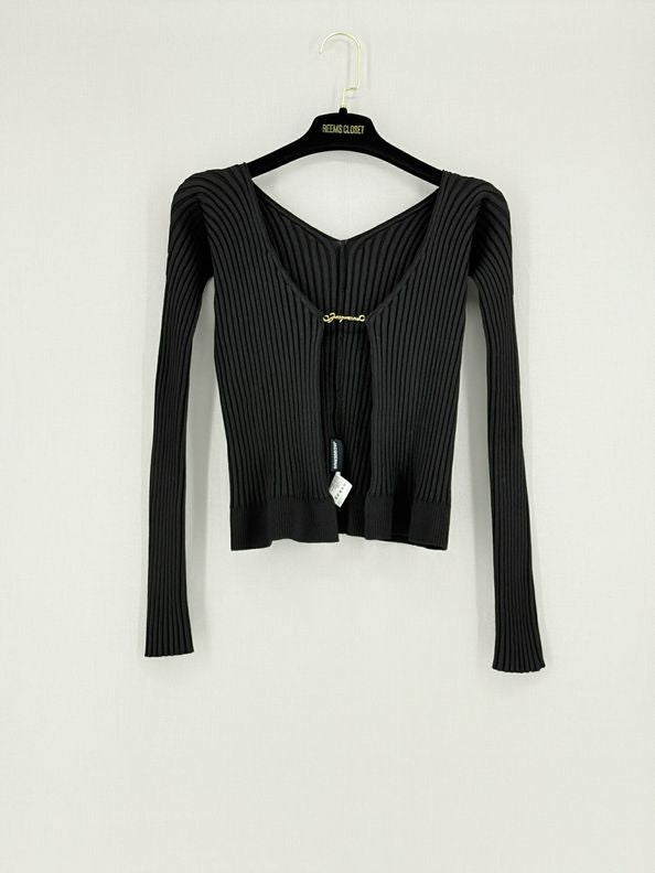 Pre - loved JACQUEMUS Black Cardigan US4 at Reems Closet