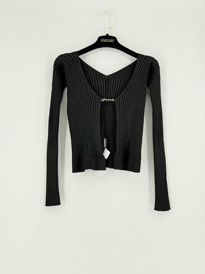 Pre - loved JACQUEMUS Black Cardigan US4 at Reems Closet