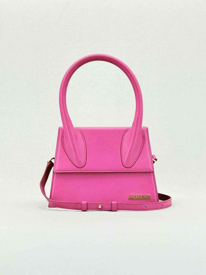 Pre - loved JACQUEMUS Grand Le Chiquito Pink Top Handle at Reems Closet