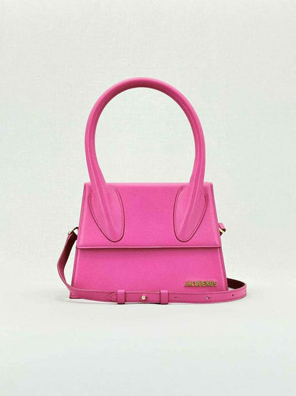 Pre - loved JACQUEMUS Grand Le Chiquito Pink Top Handle at Reems Closet