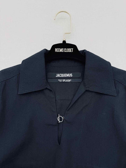 Pre-loved JACQUEMUS Haut Bebi Navy Blue Size Small Shirt at Reems Closet