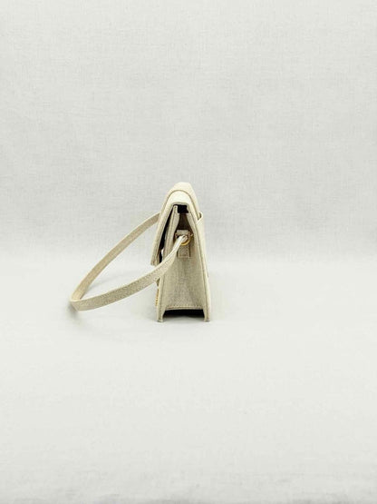 Pre - loved JACQUEMUS Le Bambino Light Grey Shoulder Bag at Reems Closet