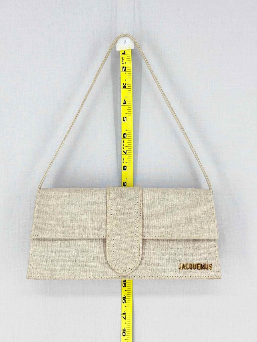 Pre - loved JACQUEMUS Le Bambino Light Grey Shoulder Bag at Reems Closet