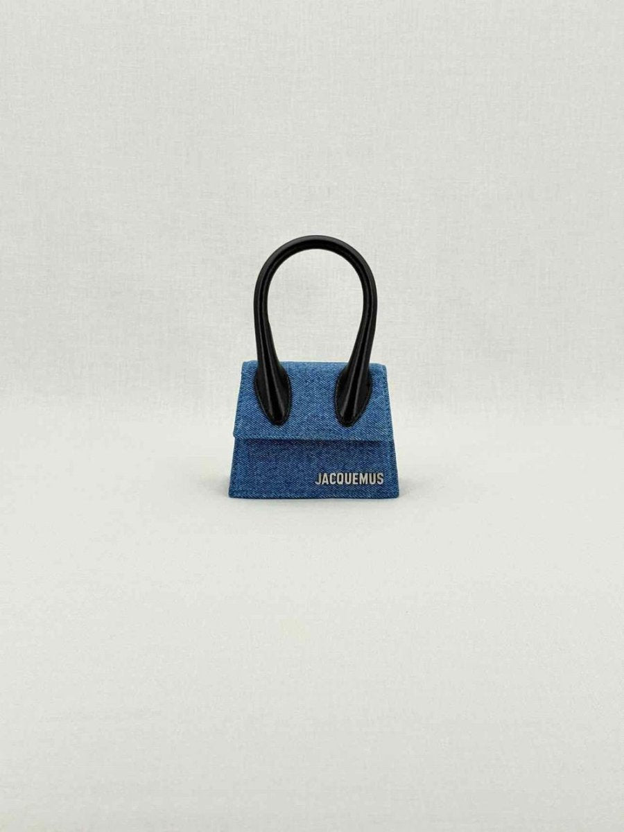 Pre - loved JACQUEMUS Le Chiquito Blue Top Handle at Reems Closet