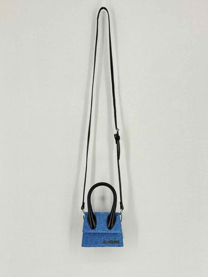 Pre - loved JACQUEMUS Le Chiquito Blue Top Handle at Reems Closet