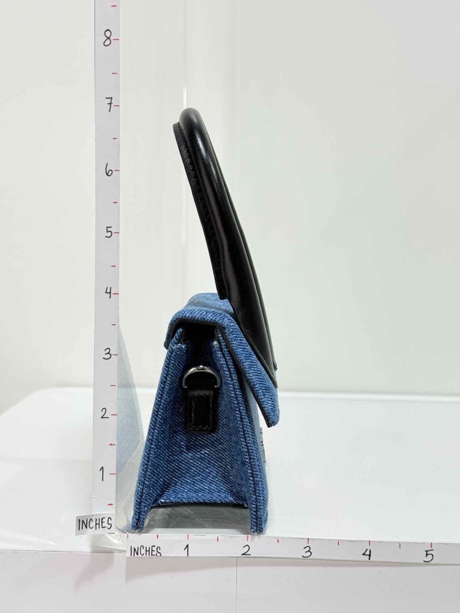 Pre - loved JACQUEMUS Le Chiquito Blue Top Handle at Reems Closet