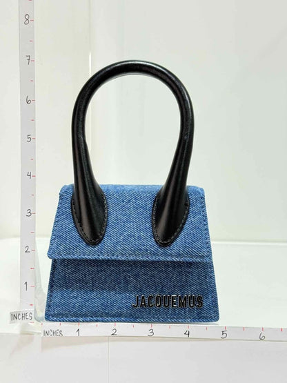 Pre - loved JACQUEMUS Le Chiquito Blue Top Handle at Reems Closet