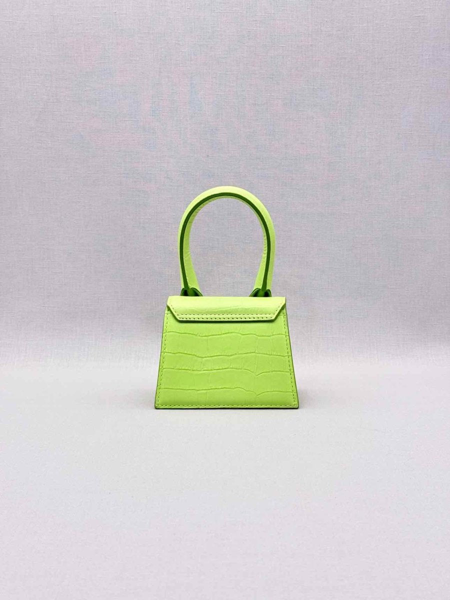 Pre-loved JACQUEMUS Le Chiquito Neon Green Top Handle at Reems Closet