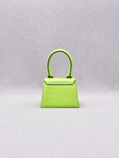 Pre-loved JACQUEMUS Le Chiquito Neon Green Top Handle at Reems Closet