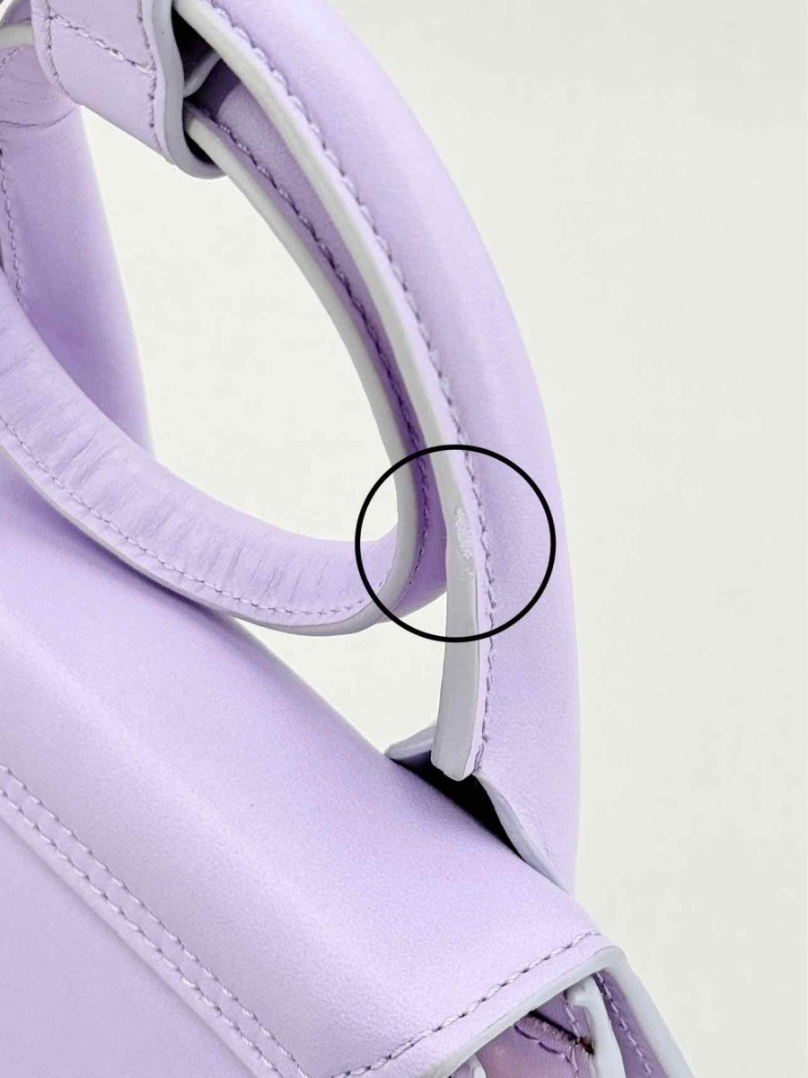 Pre - loved JACQUEMUS Le Chiquito Noeud Purple Top Handle at Reems Closet